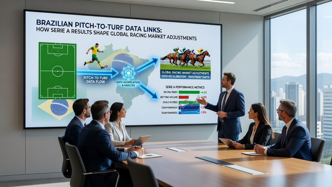 Global map highlighting data flow routes from Brazilian football stadiums to international horse racing betting exchanges