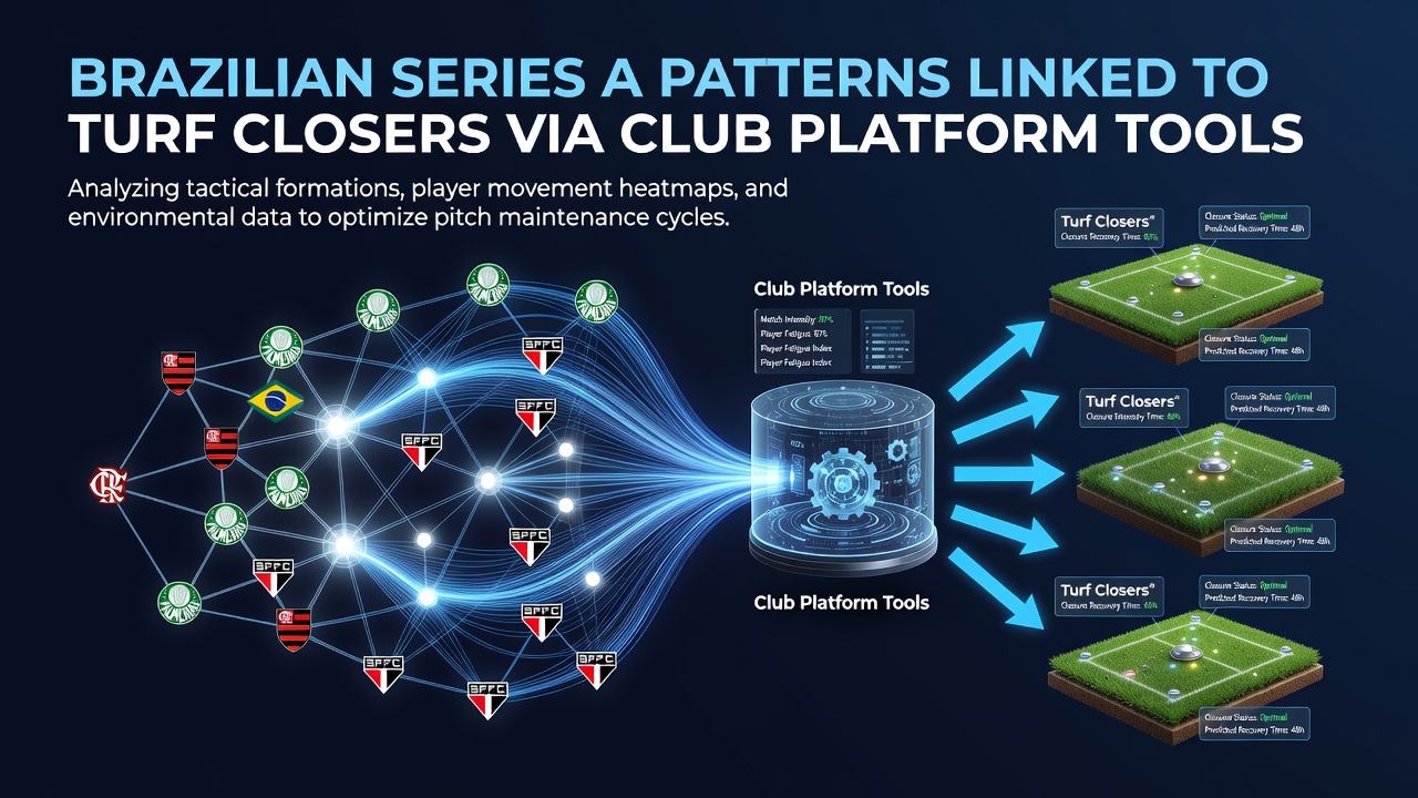 Brazilian Serie A match analysis dashboard showing performance metrics alongside turf racing data visualizations on a club platform