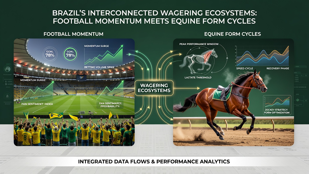 Data visualization overlay connecting Serie A match results with Brazilian horse racing speed figures
