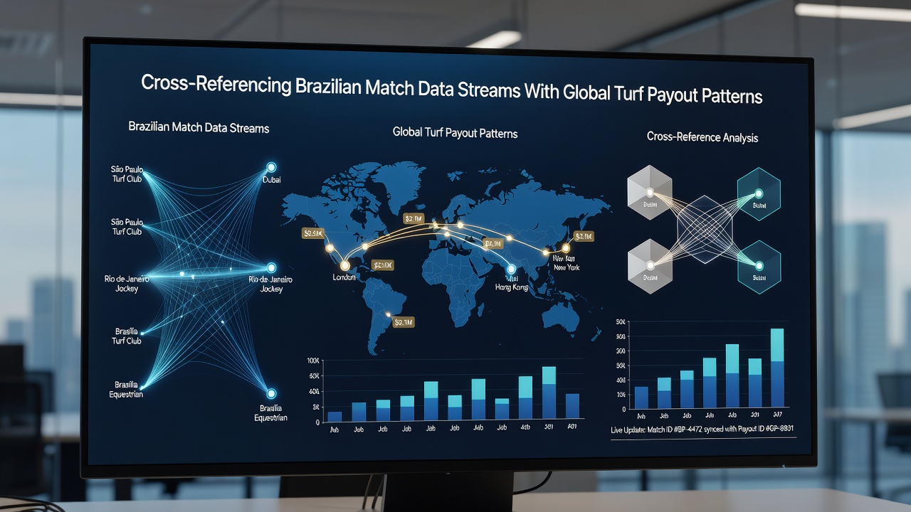 Visualization dashboard displaying overlaid timelines of Brazilian football events and international turf racing payouts