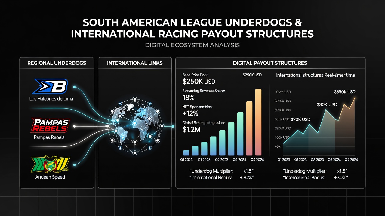Digital betting interface displaying South American league odds alongside international horse racing payout tables