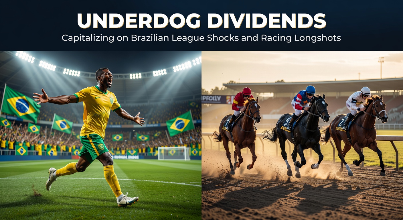 A jubilant underdog team celebrates a stunning victory in Brazil's Serie A, crowd roaring in the background