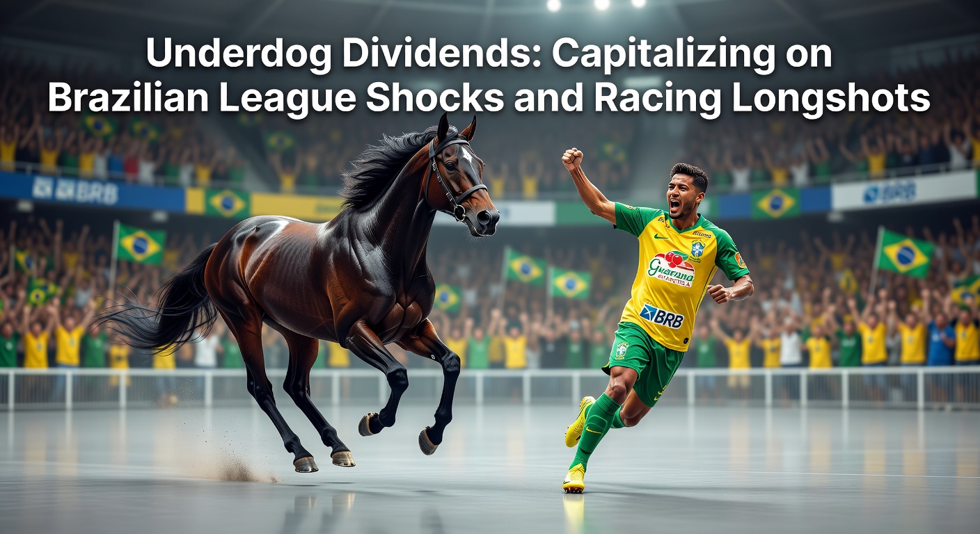 A longshot horse surges ahead in the final stretch at Hipódromo de Gávea, jockey urging it on amid cheering spectators